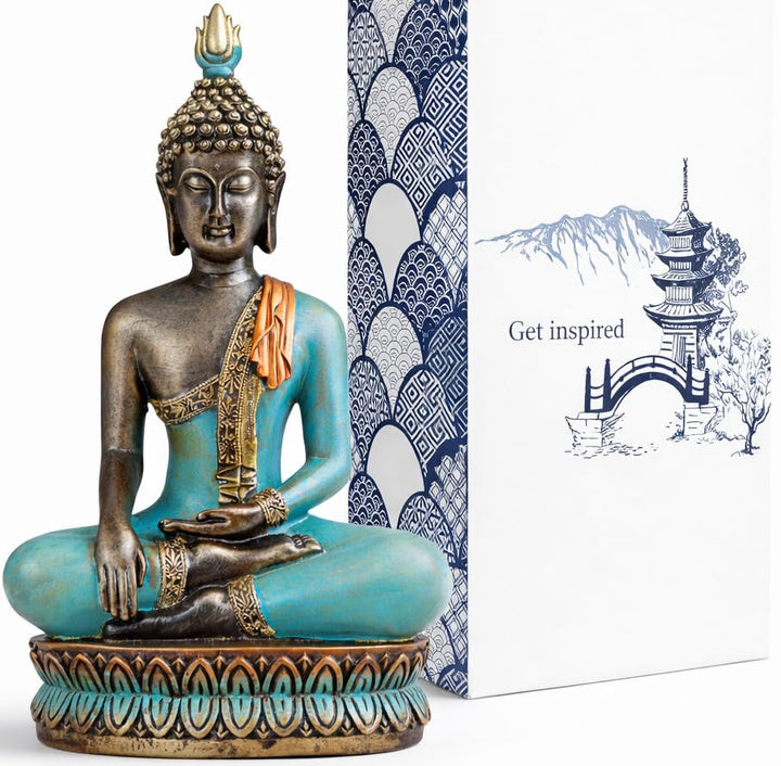 25DOL Buddha-Statuen für zu Hause, 33 cm, Buddha-Statue (Der Moment der Erleuchtung) Sammlerstücke u