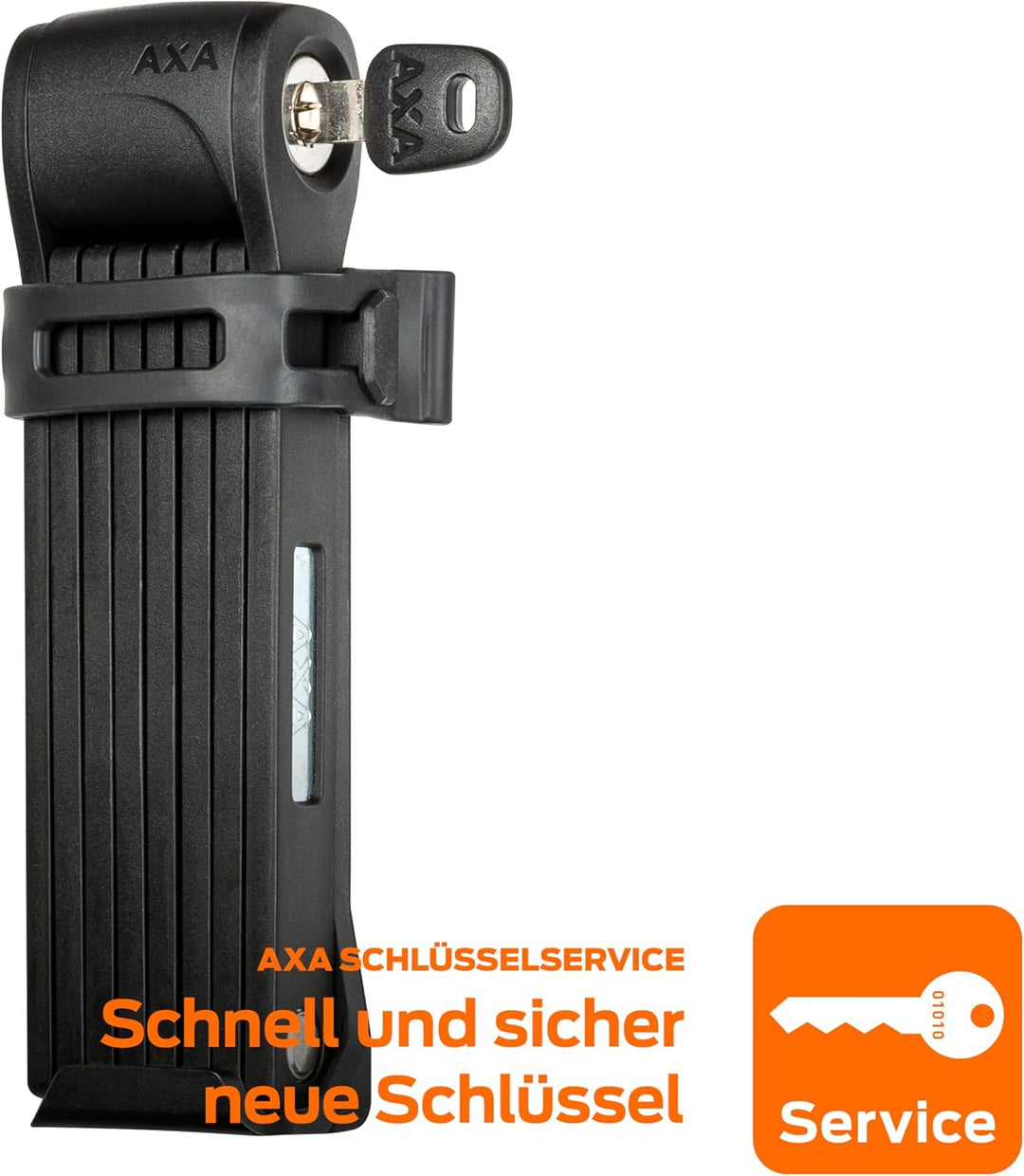 AXA Fold Lite 80 Duo Pack, Set mit 2 Faltschlössern, 80 cm lang, 4 gleiche Schlüssel, mit 2 Halterun