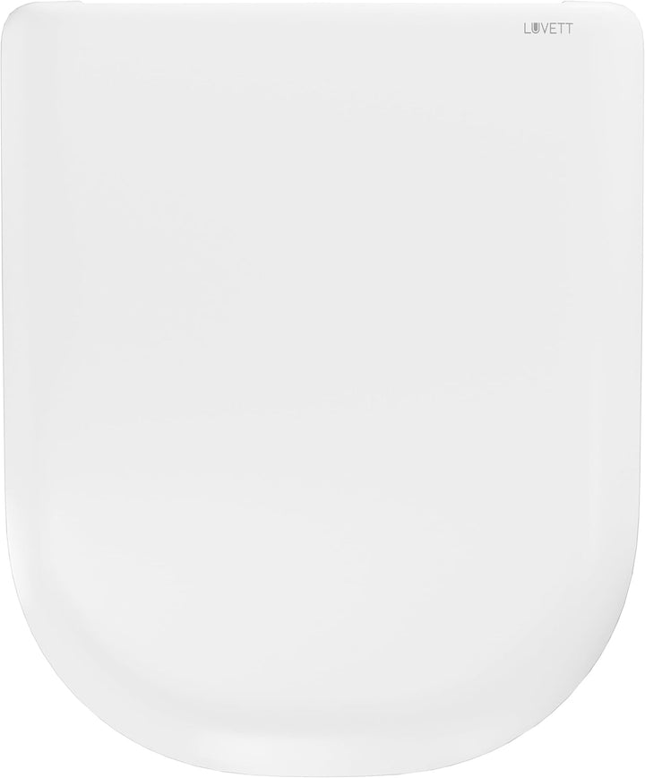 LUVETT® D900 Toilettendeckel mit Absenkautomatik D Form Weiss - SoftClose Klodeckel Abnehmbar - Klob