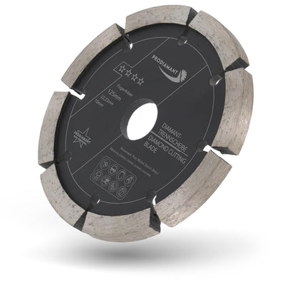 PRODIAMANT Fugenfräser ø 125 mm Breite 10mm für Mörtel Beton Mauerwerk und Putz 10mm Diamantsegment