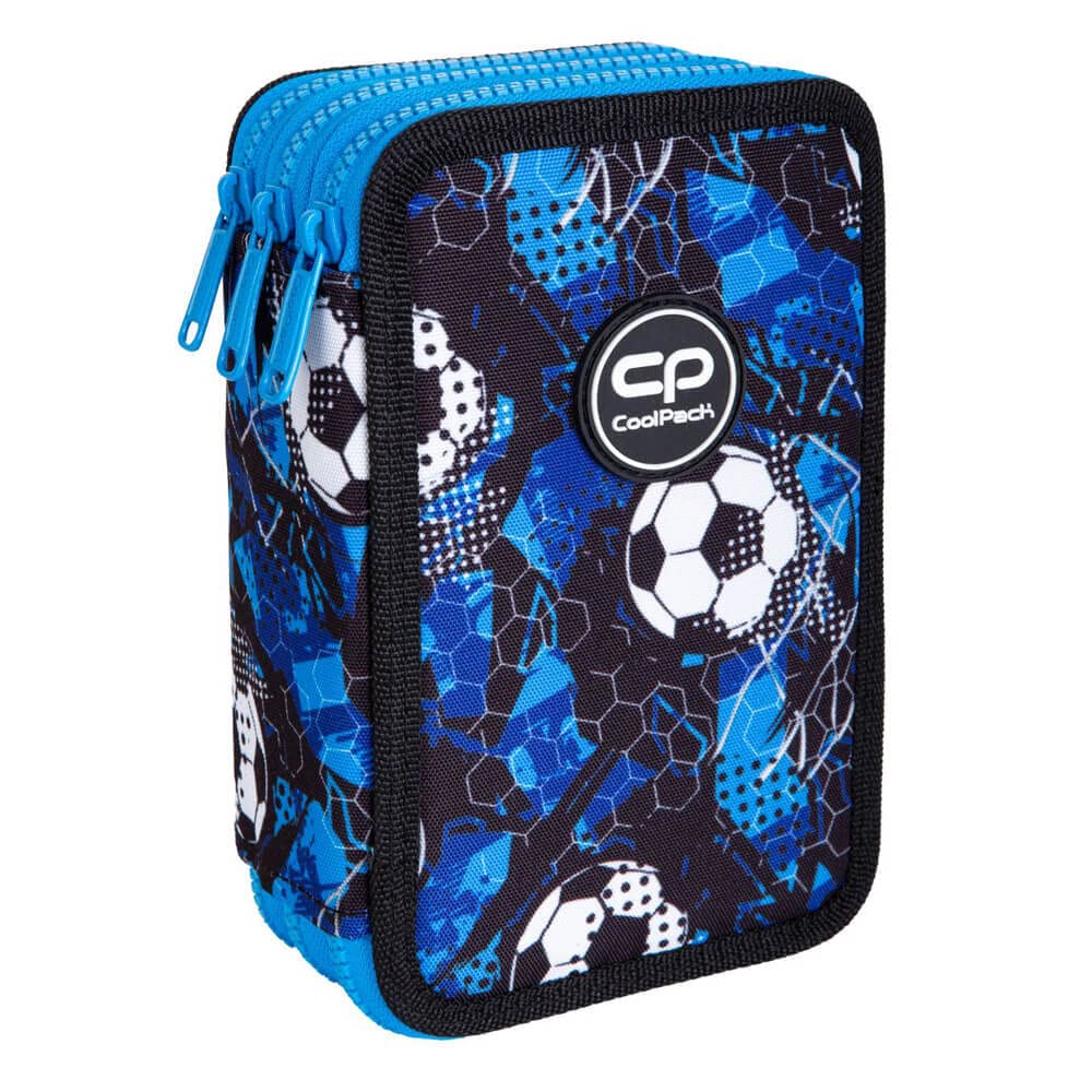 COOLPACK XXL Federtasche, federmäppchen Junge, Federmappe Federmäppchen gross 44-teilig mit Aufnäher