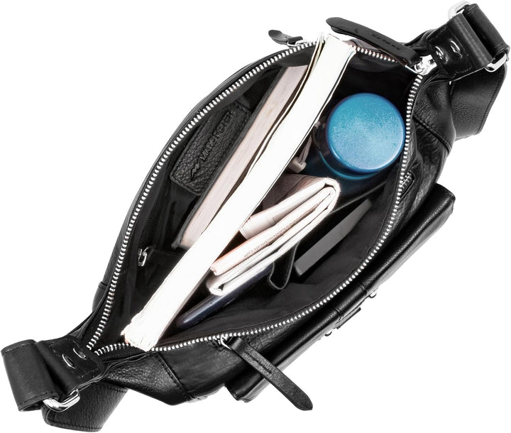 Marc Peter Melbourne Damen Schultertasche I Damen handtasche aus Nappaleder I Vintage Umhängetasche