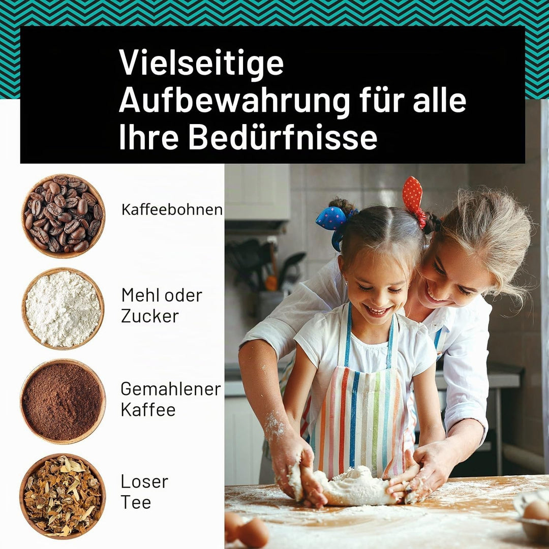 Coffee Gator Kaffeedose Edelstahl, Luftdicht Vorratsdose mit Deckel, Datum Tracker, CO2-Freigabevent