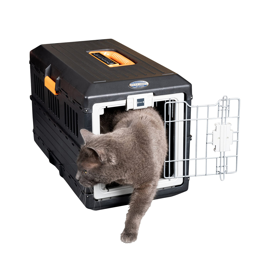 Iris Ohyama, Faltbare Transportbox / Transportkiste, 2 Öffnungen (Vorder- &amp; Rückseite), Tragegriff,