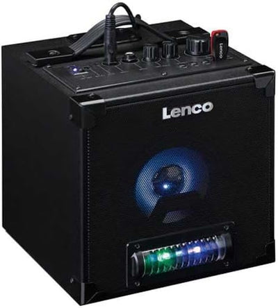 Lenco BTC-070 Karaoke Anlage - Bluetooth Lautsprecher mit Mikrofon - Musikbox - Lichteffekte - 10 St