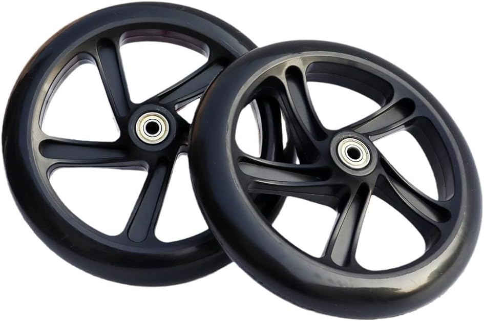 2er-Pack Scooter-Rad, 125mm - 200mm Scooter-Räder mit Lagern für Roller, Rollschuhe, Trolleys, Zentr