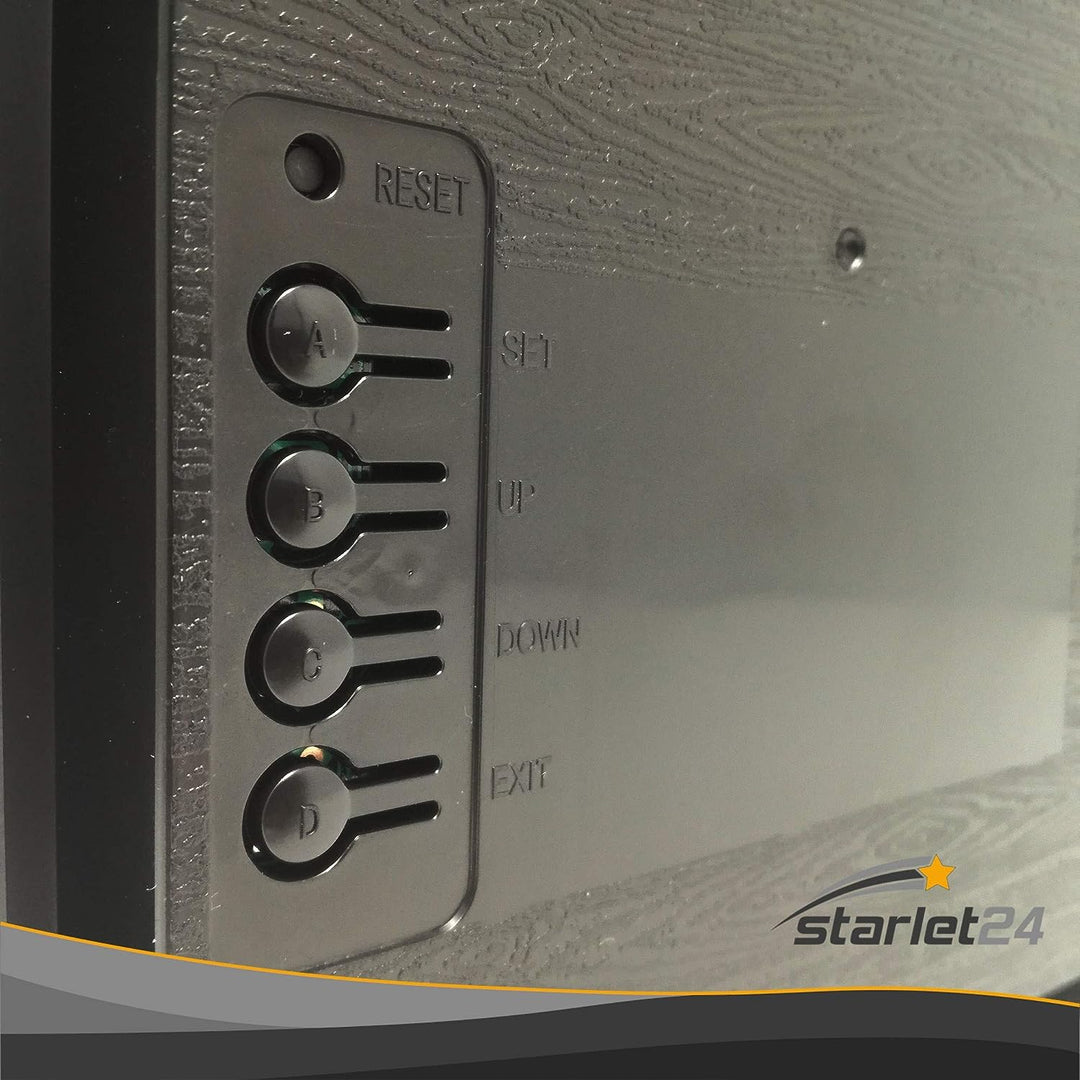 Starlet24 LED Wanduhr mit Datums- und Temperaturanzeige grosse LED-Anzeige 45x22cm (JH4622) Grün, 45