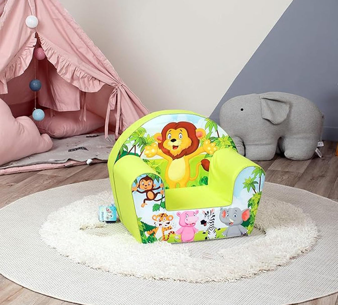 Delsit Kinder Sessel mit Schaumstofffüllung - Kindersessel Mädchen und Jungen Babysessel mit Abnehmb