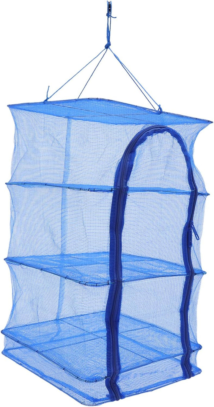 Reissverschluss Klappbar Trocknungsnetz, 4-Lagiger Trockennetz Hängendes Breite 60cm Collapsible Tro