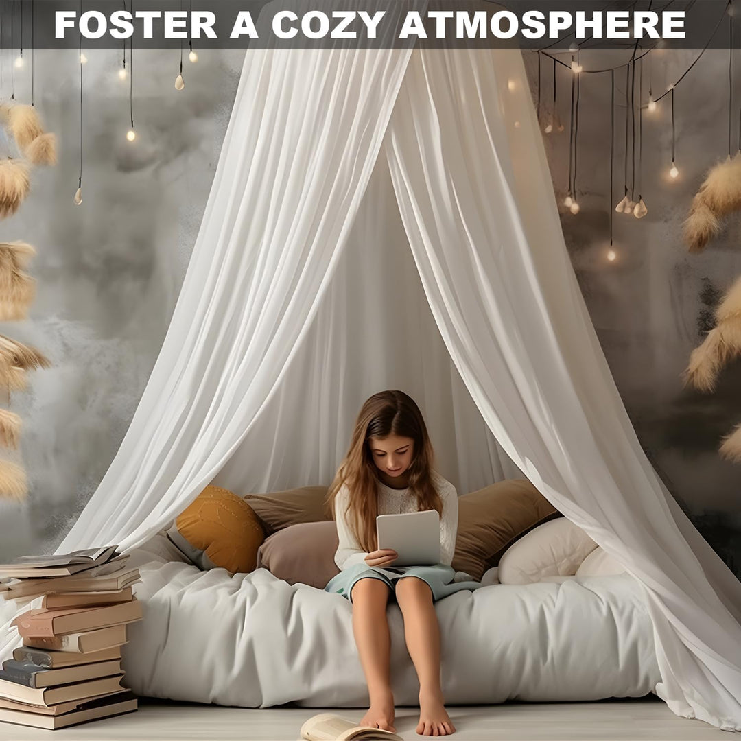 Ginkago Gross Betthimmel Kinderzimmer Babybett Baldachin Hausbett Umrandung Vorhang Zimmerdeko Kusch