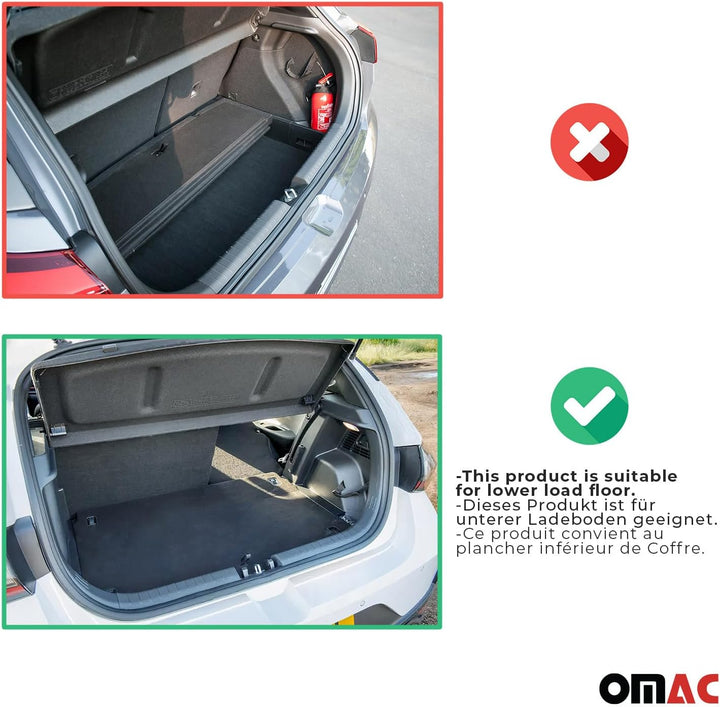 OMAC Kofferraumwanne Laderaumwanne kompatibel mit Hyundai i20 2020-2025 Untere Gummi TPE Schwarz