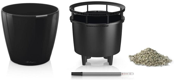 LECHUZA CLASSICO Premium LS 50 schwarz hochglanz 16109 49.5x49.5x46.5 cm Schwarz Hochglanz Einzel, 4