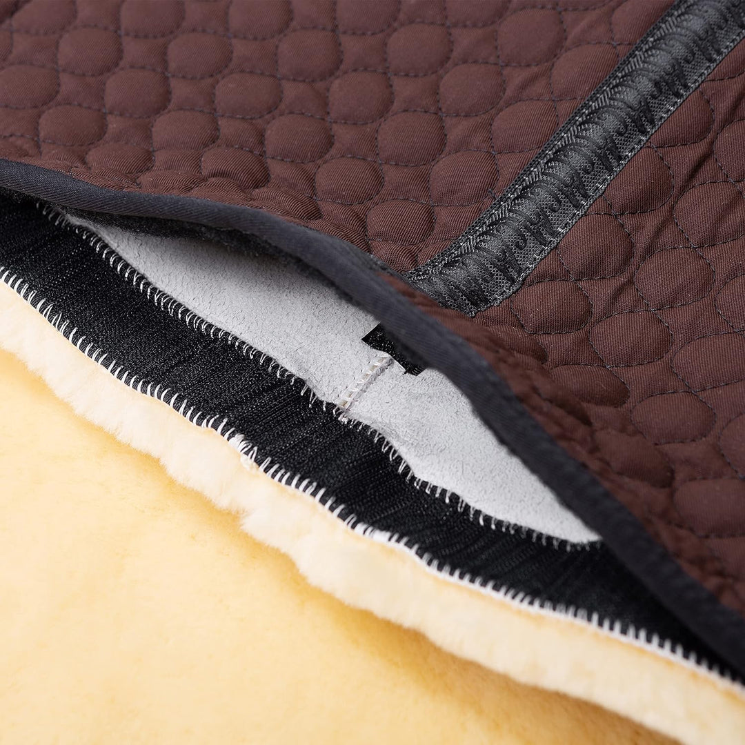 Werner Christ Lammfell Westernpad Roundskirt Western Sattelpad mit Unterseite aus echtem Schaffell,