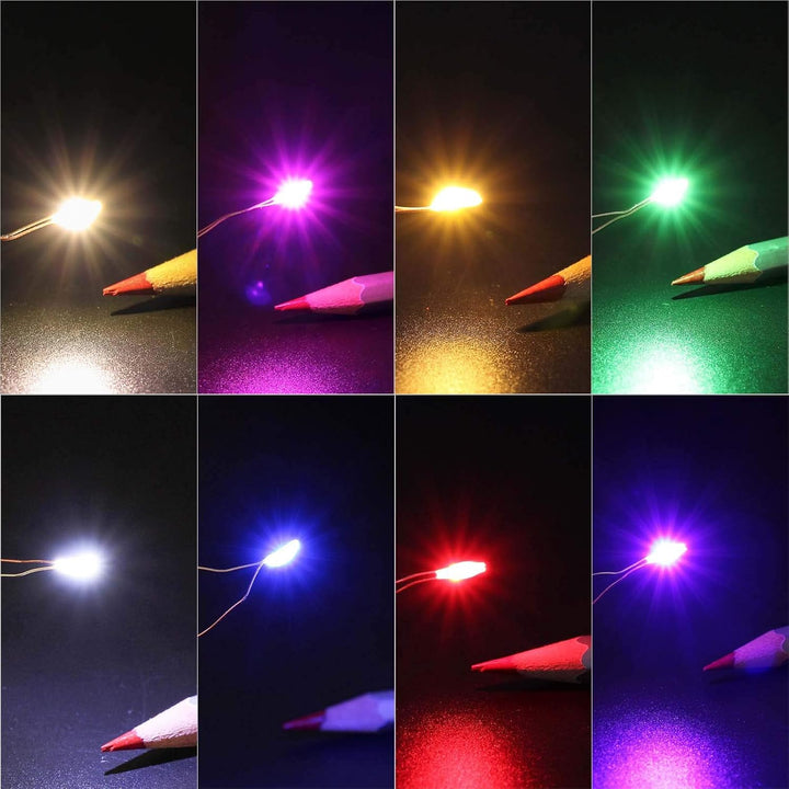 Evemodel 240Stk. Vorgelötet Micro Wasserdicht SMD Led Gemischte Farbe Bauform 0603 20cm