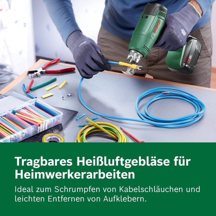 Bosch 18V System Akku-Heissluftgebläse EasyHeat 18V-500 (inkl. Reduzierdüse) ohne Akku, ohne Akku