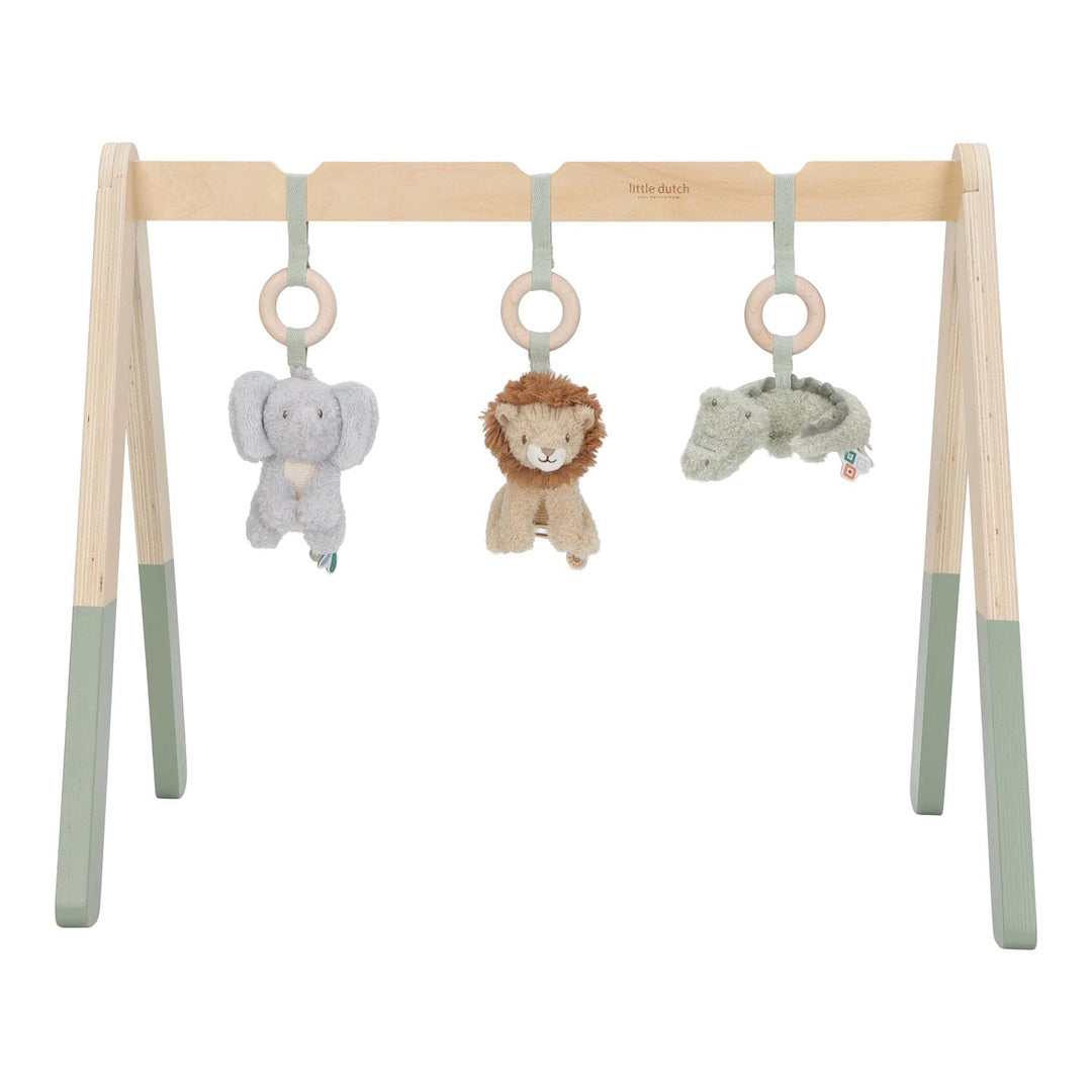 Little Dutch Baby Gym - Spieltrapez - Spielbogen aus Holz - inkl. 3 Anhänger - für Babys ab der Gebu