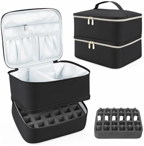 Doppelschicht Nagellack Aufbewahrung, Tragbarer Nagellack Organizer