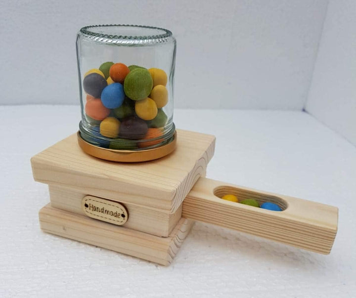 Top- Holzbausatz- Bastelset- Bonbonspender aus Holz- Süssigkeitenautomat- Naturholz- Bausatz- Werkel
