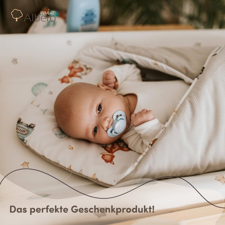 Albero Mio Baby Pucksack Baby Pucktuch | Grösse: 75 x 75 cm | Kordelzug | Sicher für Babys | 100% Ba