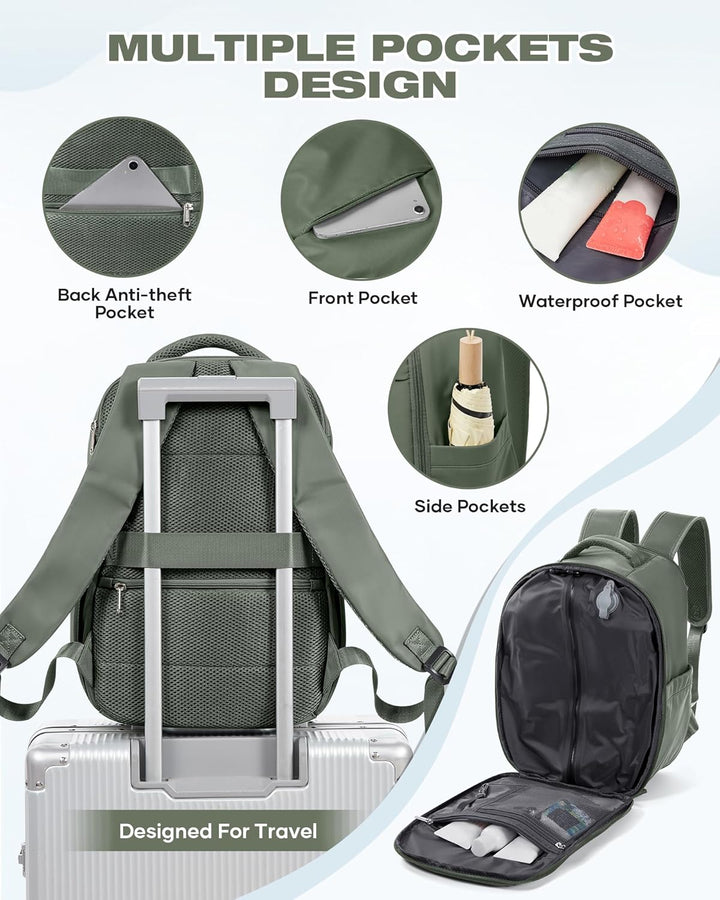 SZLX Grosser Reiserucksack Damen,Vakuum Rucksack mit Pumpe Ryanair Handgepäck 40x30x20 Herren, Wizza