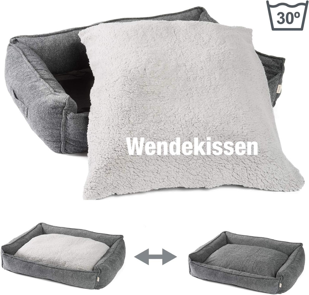 JAMAXX Premium Hundebett Orthopädisch Memory Visco Schaum Waschbar Abnehmbarer Bezug Wasserabweisend