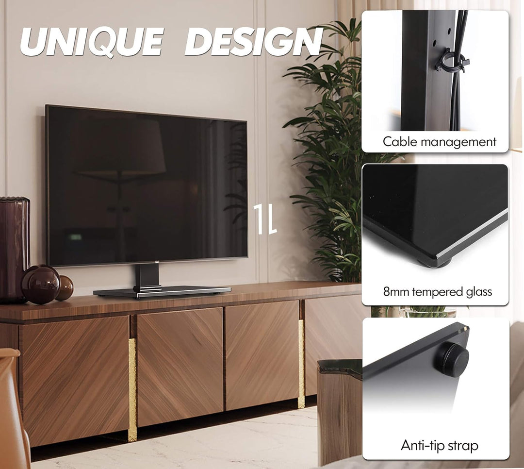 FITUEYES TV Standfuss TV Ständer Schwenkbar für 19-42 Zoll LCD LED OLED Plasma Flach & Curved Fernse