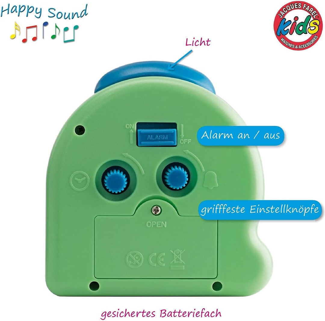 JACQUES FAREL HappySound Kinderwecker Soundwecker Hellgrün Mint mit Melodie Vogelgesang im Wald, Lau