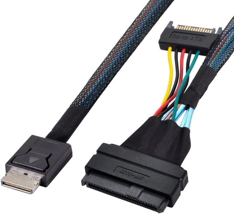 ChenYang CY SFF-8611 Oculink Stecker auf U.2 U.3 SFF-8639 Buchse NVME PCIe PCI-Express SSD Kabel mit