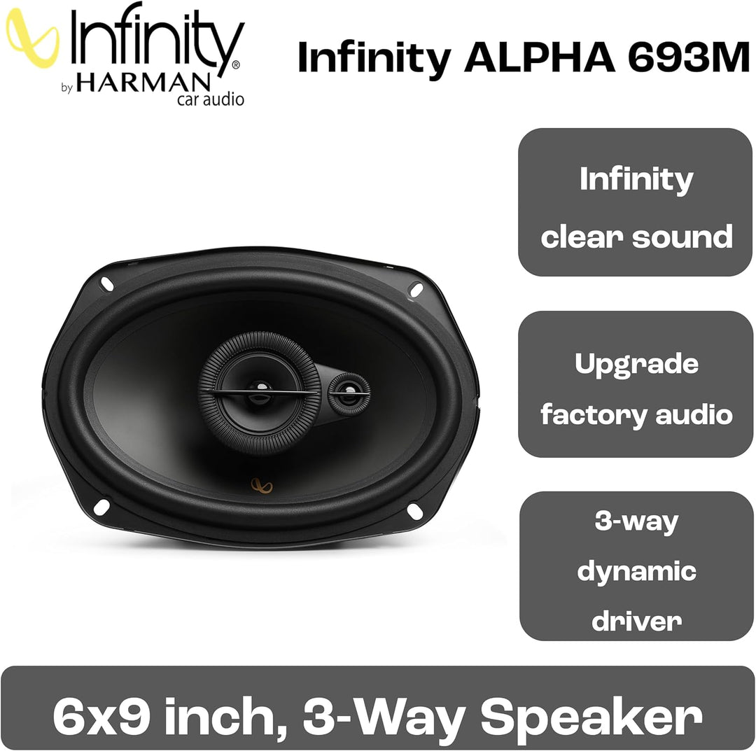 Infinity Alpha 693M 3-Wege Koaxial Lautsprecher Auto 152x22cm, 6x9 Zoll, von Harman Kardon Car HiFi