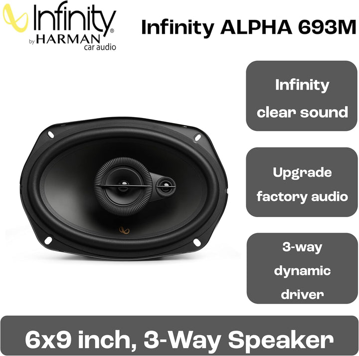 Infinity Alpha 693M 3-Wege Koaxial Lautsprecher Auto 152x22cm, 6x9 Zoll, von Harman Kardon Car HiFi