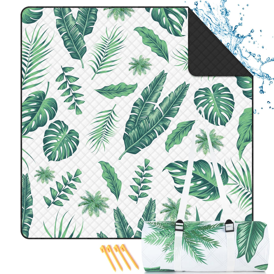 TXBOBECO Picknickdecke 200x200cm XXL, Stranddecke Wasserdicht Sandfrei, Outdoor Camping Decke mit Tr