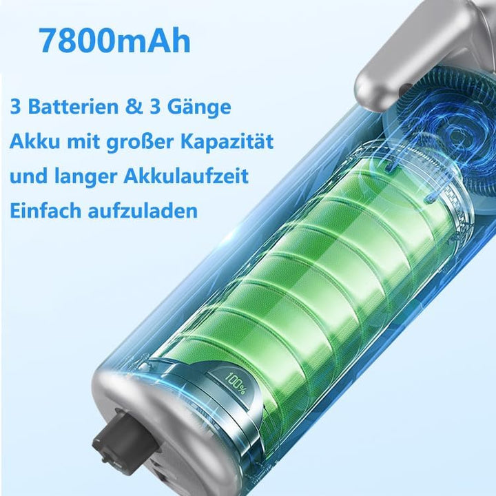 ZUSKYZU Handstaubsauger 22000Pa 6in1 Handstaubsauger Akku Kabellos Wiederaufladbar 7800mAH,mit Typ-C