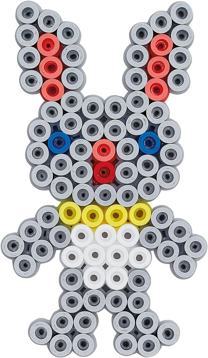 Hama Perlen 7701 Set mit Eimer und ca. 20.000 bunten Midi Bügelperlen mit Durchmesser 5 mm im Grundf