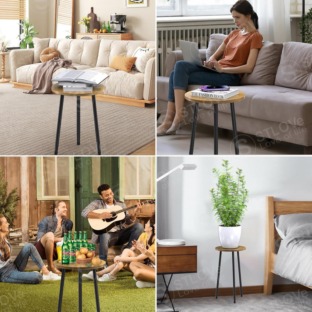STLOVe Pflanzenhocker, Blumentopf Beistelltisch Rund, Couchtisch, Sofatisch, Blumenhocker Pflanzenst