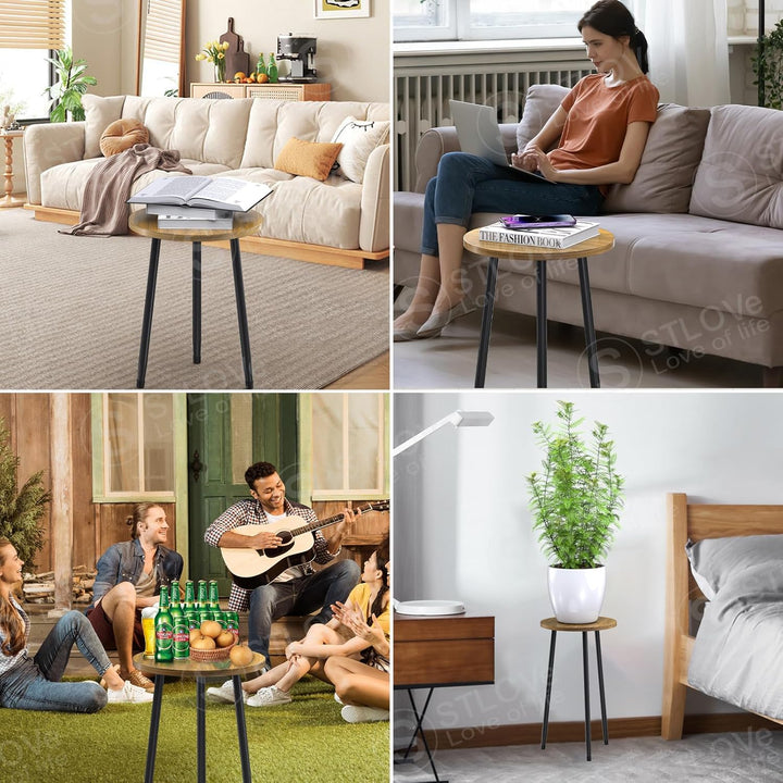 STLOVe Pflanzenhocker, Blumentopf Beistelltisch Rund, Couchtisch, Sofatisch, Blumenhocker Pflanzenst