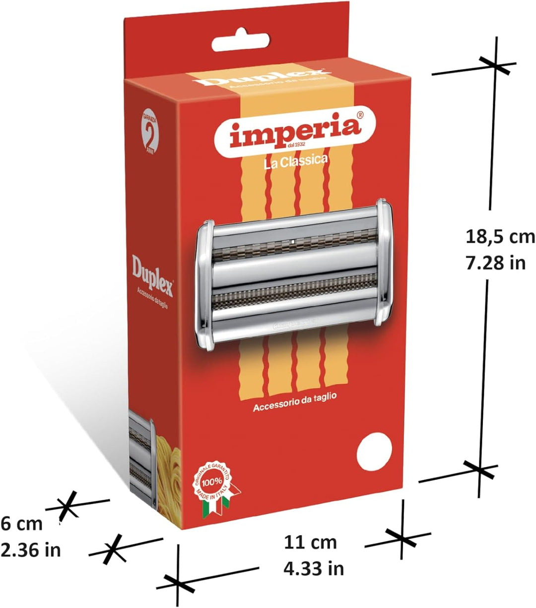 Imperia Duplex Classica. Zubehör für Nudelmaschinen. 100% Made in Italy. Küchenzubehör aus Stahl für
