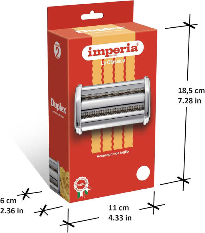Imperia Duplex Classica. Zubehör für Nudelmaschinen. 100% Made in Italy. Küchenzubehör aus Stahl für