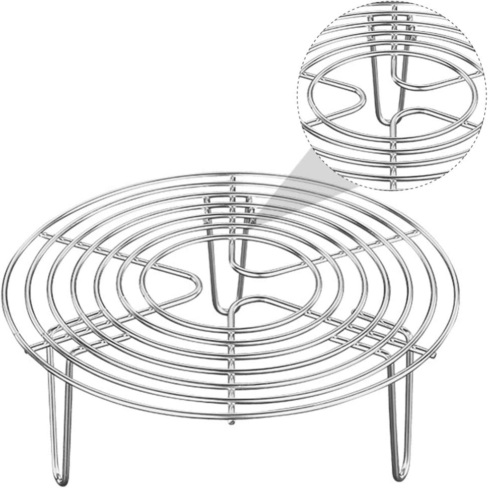 HEMOTON 20X7cm Kuchengitter Dämpfeinsatz Dampfgarer Steamer Rack Dämpfen Rack Edelstahl Strapazierfä