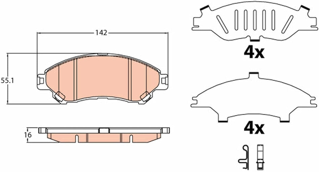 TRW GDB3633 Bremsbeläge