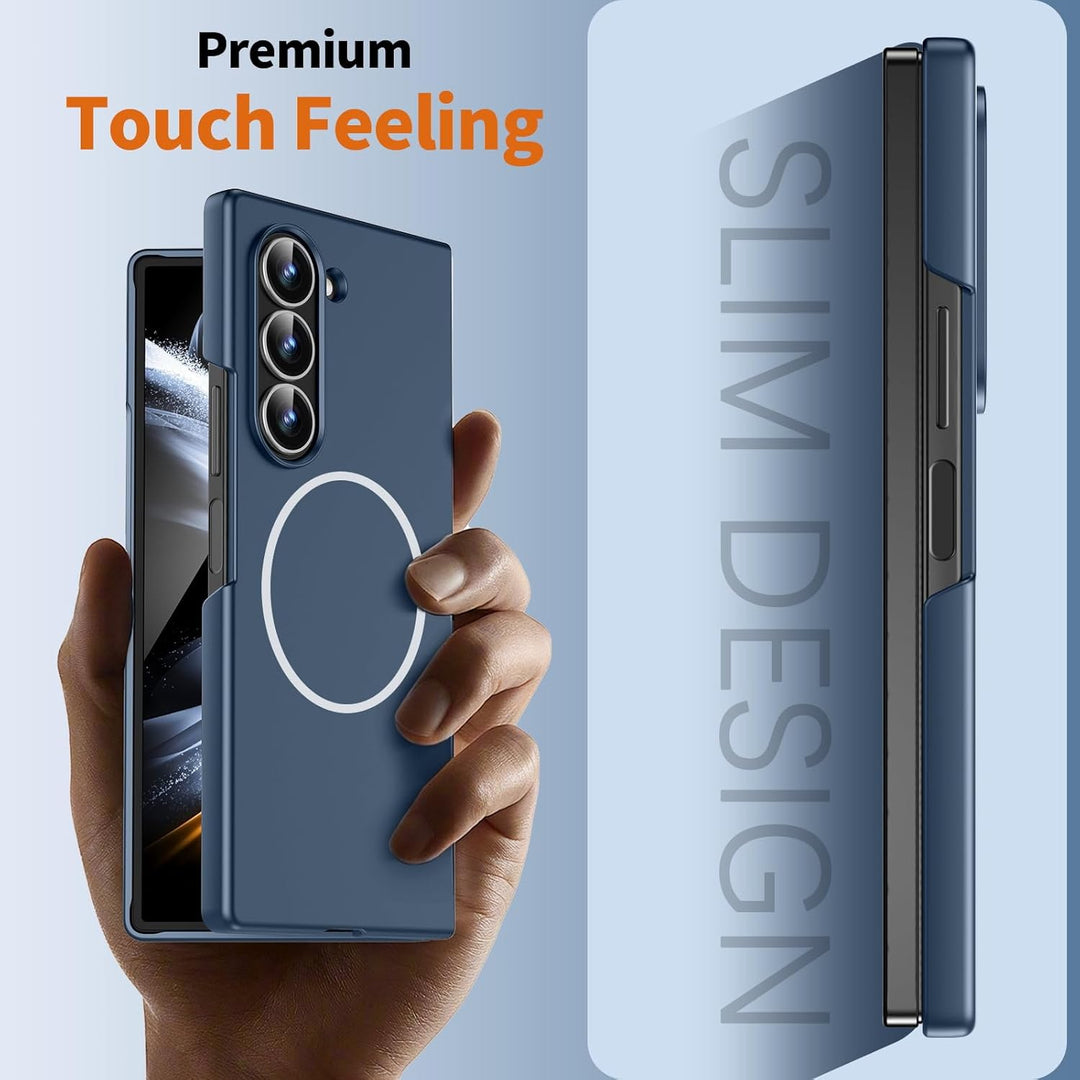 für Samsung Galaxy Z Fold 7 Hülle [Kompatibel mit MagSafe] mit Displayschutzfolie, Hart PC Ultra Dün