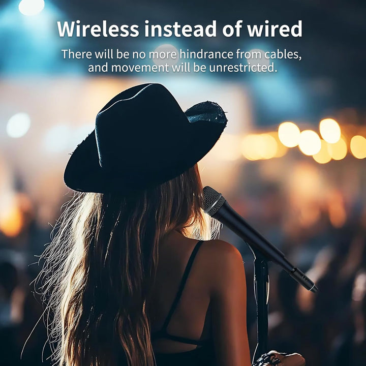 2.4G XLR Mikrofon Wireless Sender Empfänger 1 zu 2 Kabelloses Mikrofon für Dynamisches Mikrofon Kond