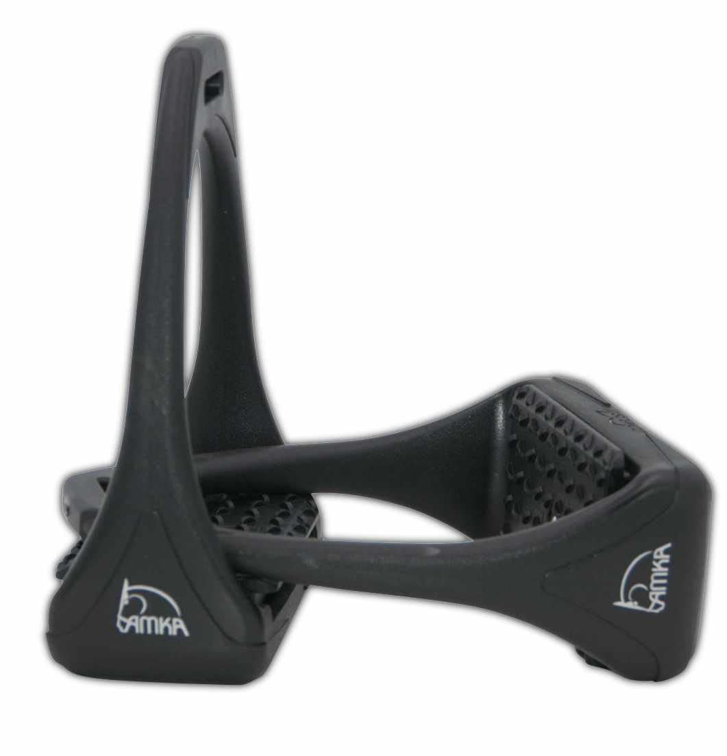 Compositi AMKA Soft Reflex Kunststoff Steigbügel schwarz breit rutschsicher mit Flexibler Tritffläch