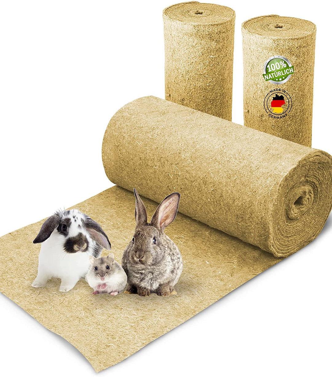 Nagerteppich aus 100% Hanf auf Rolle mit 5m Länge, 100cm Breite, 10mm dick, Hanfteppich für alle Art