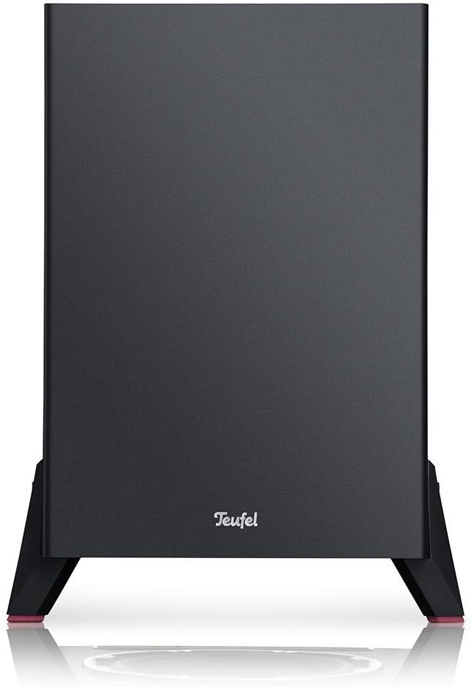 Teufel T 8 Aktiv-Subwoofer, als Frontfire- oder Downfire-Subwoofer 100 Watt Schwarz, Schwarz