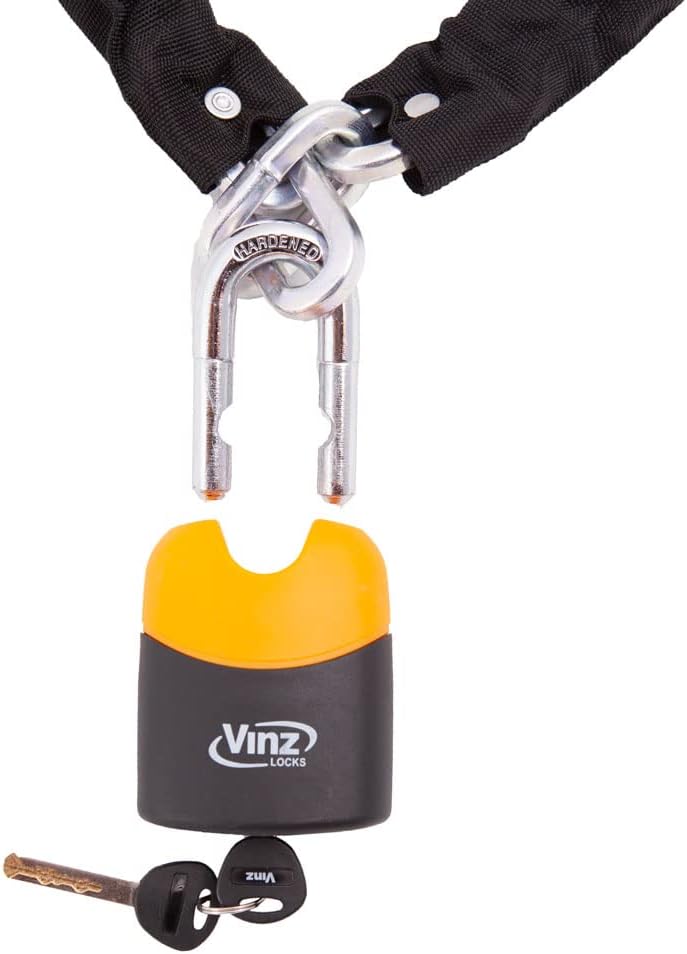 VINZ Fogo Kettenschloss | Kette Locker Schloss | Kettenschloss motorradschloss Rollerschloss E-Bike