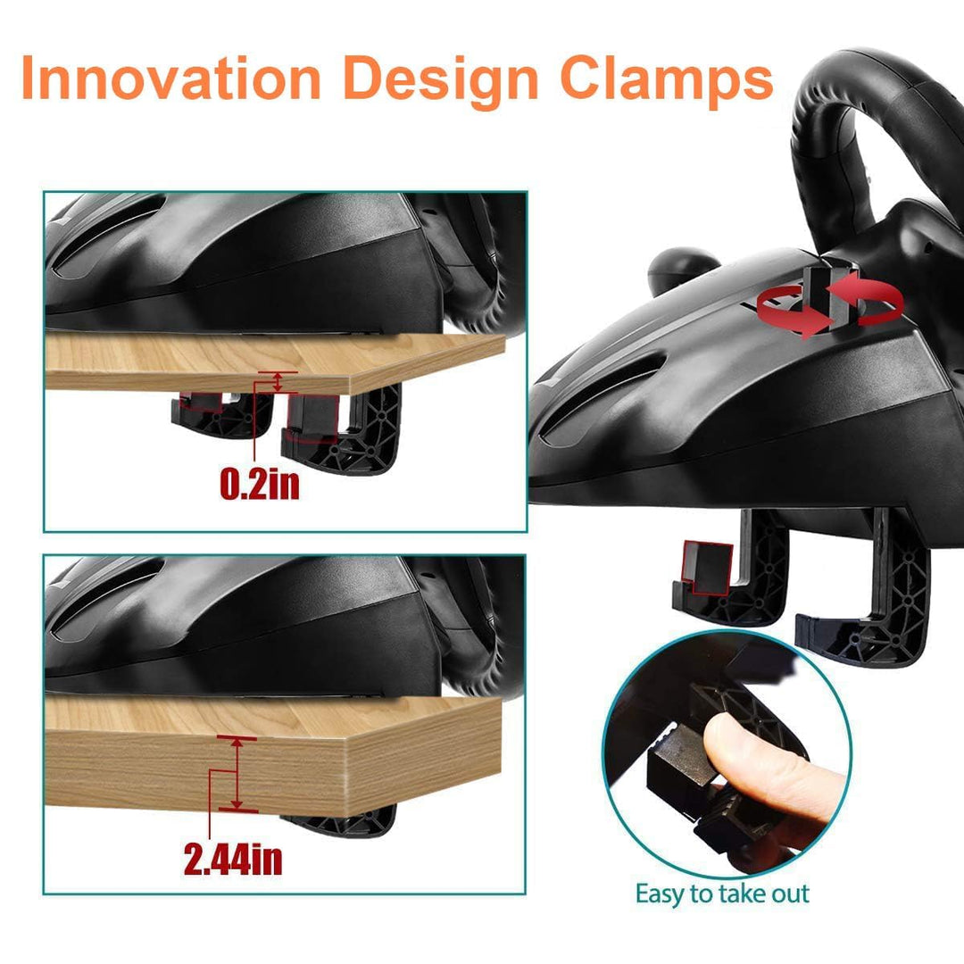 DOYO Gaming Lenkrad mit Pedalen, Lenkrad PC mit Vibration und Force Feedback, 270° PS4 Lenkrad mit P