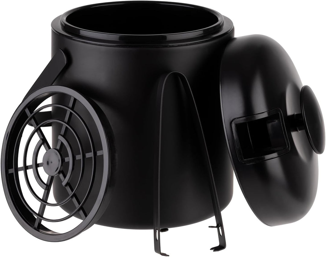 APS 36016 Eiseimer-Set in schwarz, Ø 14 cm, H: 22 cm, 1,3 Liter Schwarz 1,3 Liter, Schwarz 1,3 Liter