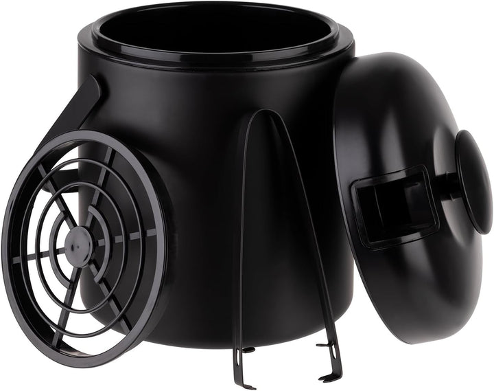 APS 36016 Eiseimer-Set in schwarz, Ø 14 cm, H: 22 cm, 1,3 Liter Schwarz 1,3 Liter, Schwarz 1,3 Liter