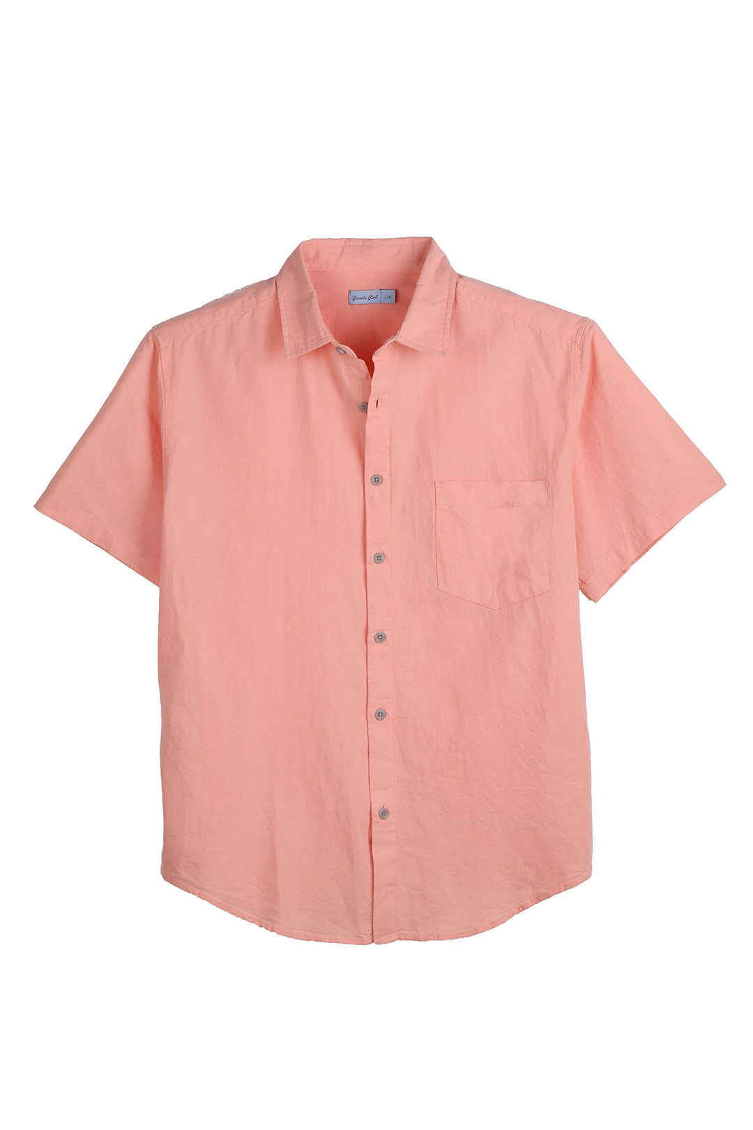 Coevals Club Herren Lässige Leinenhemd Freizeithemd Businesshemd Sommer Kurzarm Regular Fit Hemd M 1