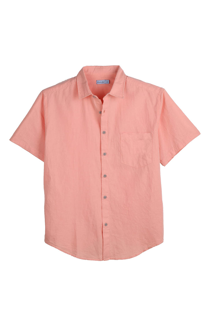 Coevals Club Herren Lässige Leinenhemd Freizeithemd Businesshemd Sommer Kurzarm Regular Fit Hemd M 1